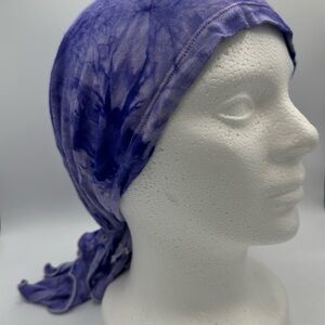 Tie-dye slip-on cotton head wrap scarf